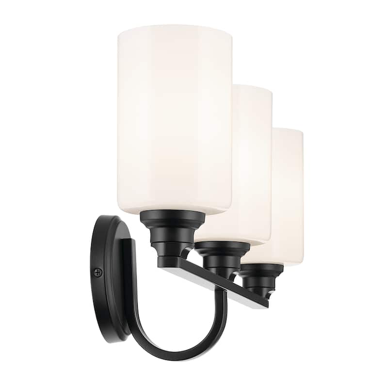 Kichler Lighting Gioe 24.25" 3-Light Vanity Light with Opal Glass in Black
