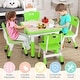 preview thumbnail 10 of 45, Garvee Kids Table and 4 Chairs Set, Graffiti Desktop Plastic Children Art Table, Height Adjustable Table and Chair Set