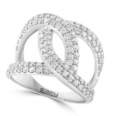Effy Women's 14K White Gold Diamond Ring