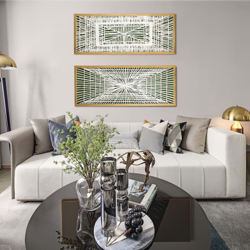 HUJI Abstract Paper String Art Shadow Box Wall Decor Set - 2-Piece