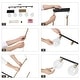 preview thumbnail 10 of 9, Modern Industrial 5-Light Black Gold Linear Chandelier Clear Glass Kitchen Island Lights for Dining Room
