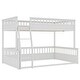 preview thumbnail 10 of 24, Full XL Size Loft Bed & 3 Sided Guardrails Queen Size Platform Bed, Full XL Over Queen Bunk Bed with Guardrails and Ladder