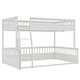 preview thumbnail 12 of 25, Full XL over Queen Bunk Bed with Ladder and Guardrails, Solid Pine Wood Frame