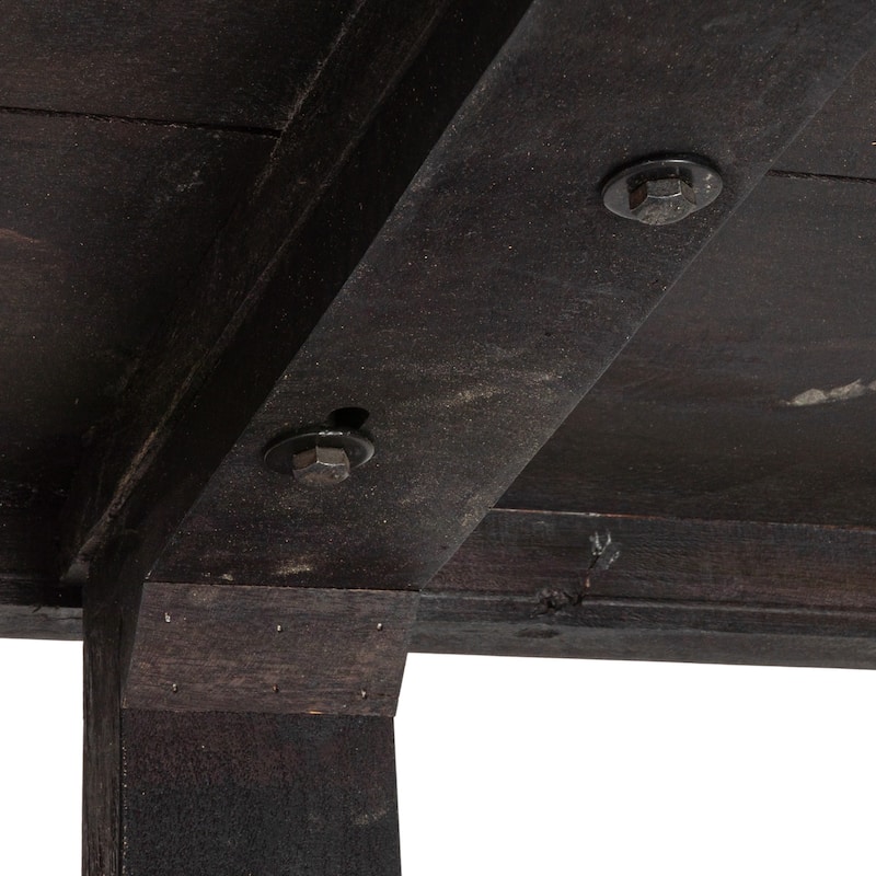 Elegant Acacia Wood Rectangular Dining Table - 79.0"L x 36.0"W x 30.0"H