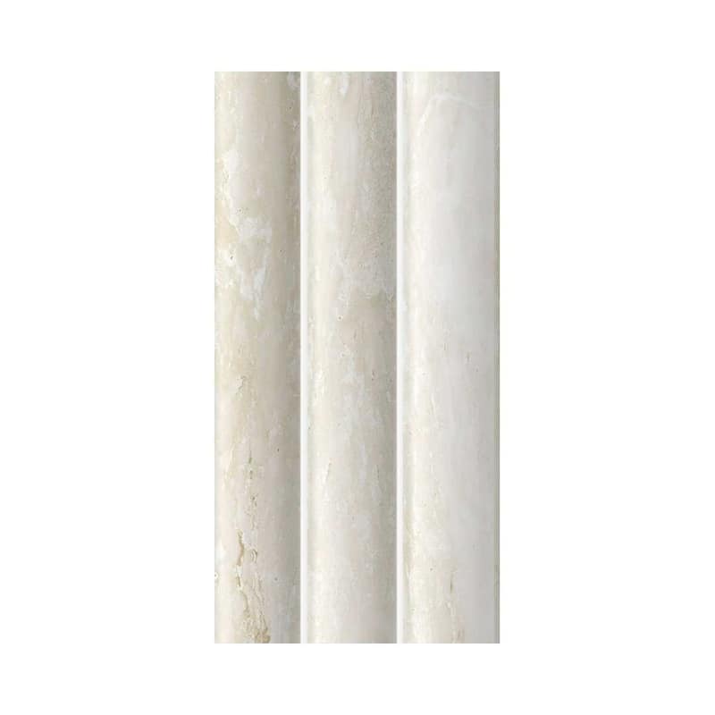 Lyrical 4.5x9 Matte Marble Look Porcelain Fluted Ribbed Tile - Wall, Backplash