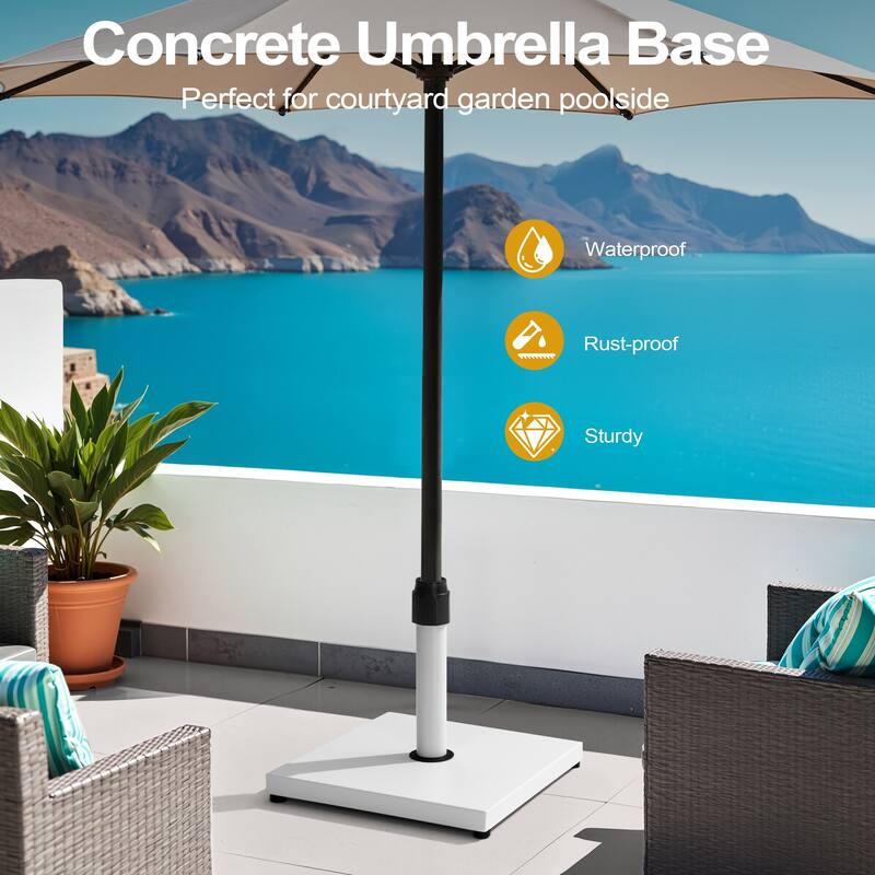 Pellebant 43LBS Outdoor Patio Concrete Market Umbrella Base Stand - N/A