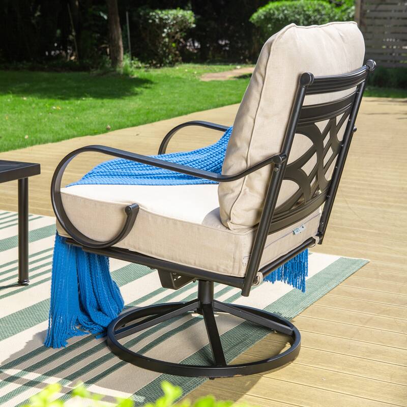 MAISON ARTS 5/7-Seat Patio Conversation Set with 3-Seat Sofa, 2/4 Single Chairs, 2-Seat Sofa and 1 Coffee Table