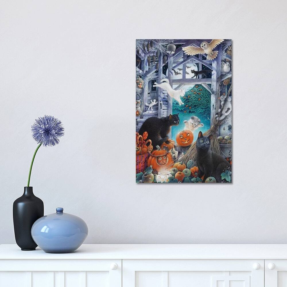 iCanvas "Halloween With Lesley's Cats" by Ivory Cats Canvas Print