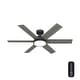 preview thumbnail 2 of 17, Hunter 52" Donatella Ceiling Fan with LED Light Kit and Handheld Remote - Transitional, Mid-Century, Modern