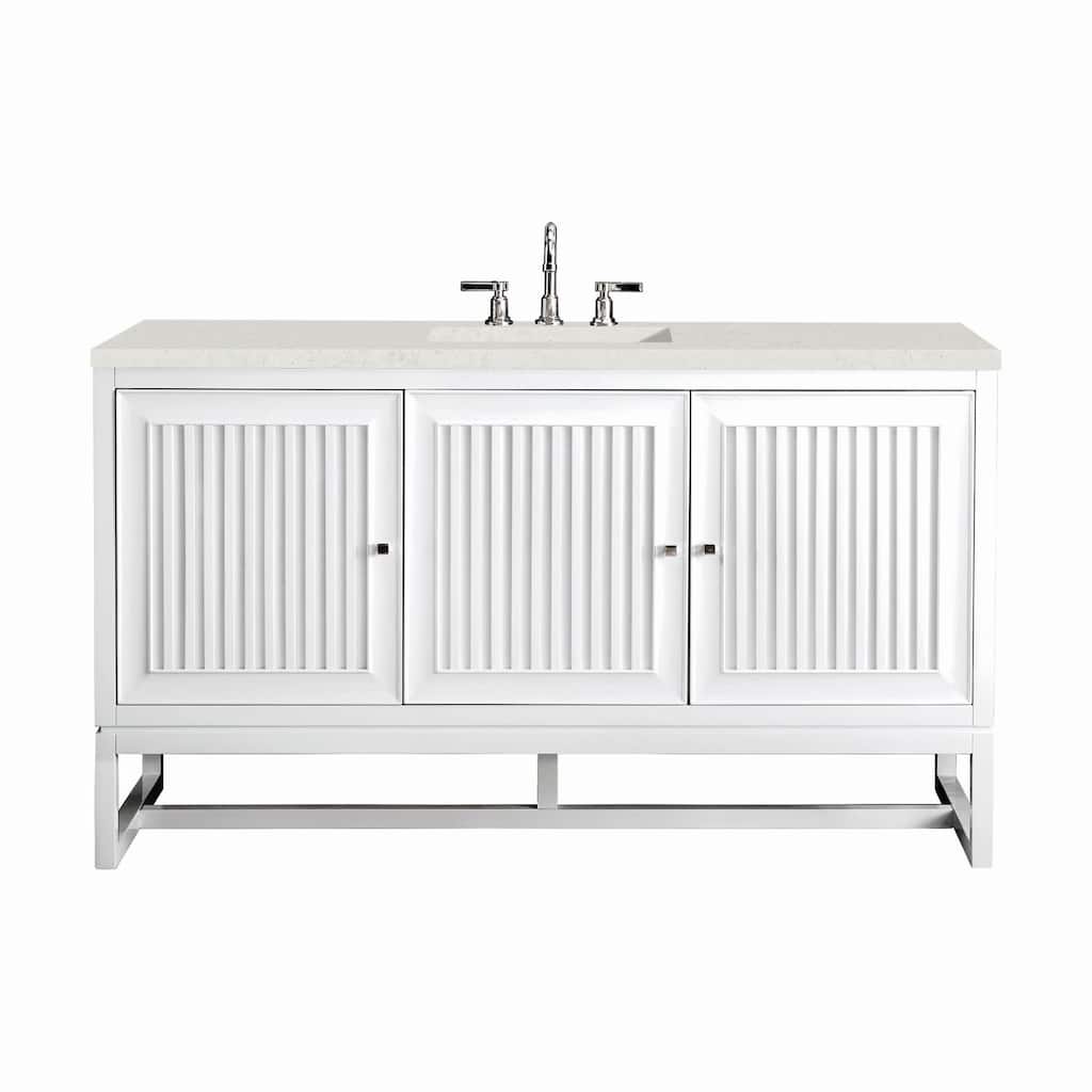 James Martin Vanities E645-V60S-3LDL Athens 60" Single Basin Poplar