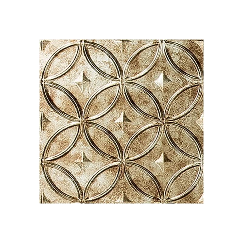 FASÄDE Rings Decorative Vinyl 2ft x 2ft Lay in Ceiling Panel in Bermuda Bronze (5 Pack) - 12in x 12in Sample - Bermuda Bronze