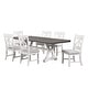 Furniture of America Sylmer Distressed White 7-Piece Dining Table Set ...