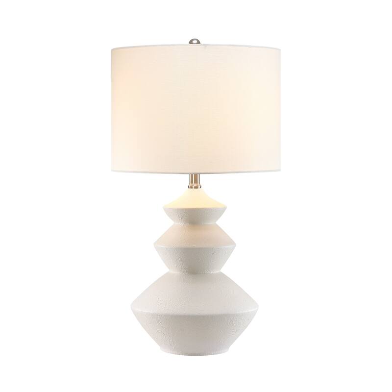 Fulham 3-Way Ceramic Table Lamp with Drum Shade - 25 in. H