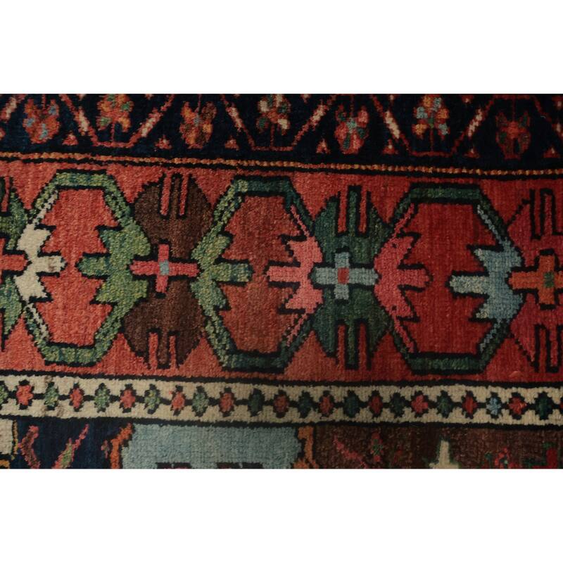 Hand Knotted Oriental 100% Wool Carpet Traditional All-Over Oranges & Rust Bakhtiari Area Rug - 9' 6'' X 5' 3''