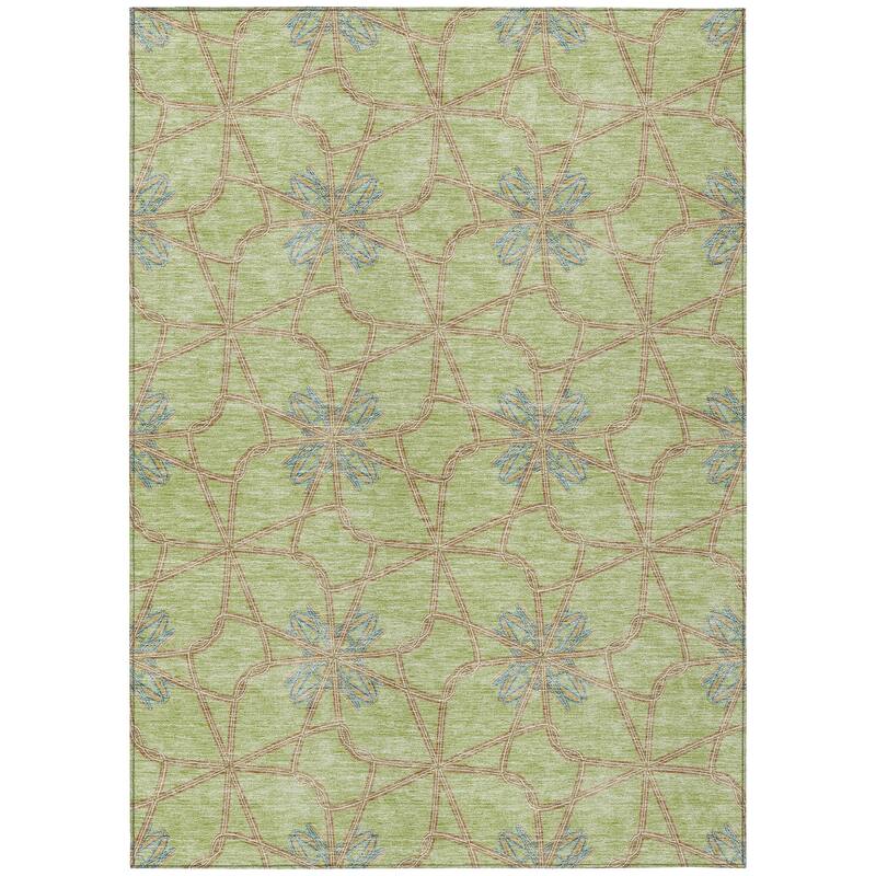 Machine Washable Indoor/ Outdoor Chantille Contempoary Whimsy Rug
