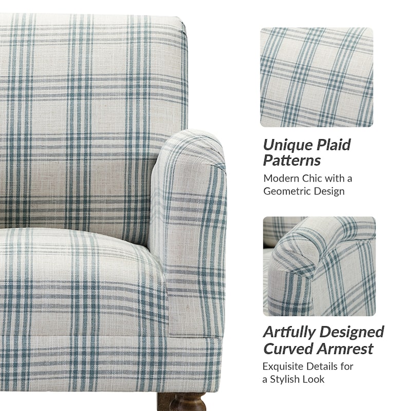 Mandan 29.5" Wide Traditional Accent Armchair with Solid Wood Legs Set of 2 by HULALA HOME