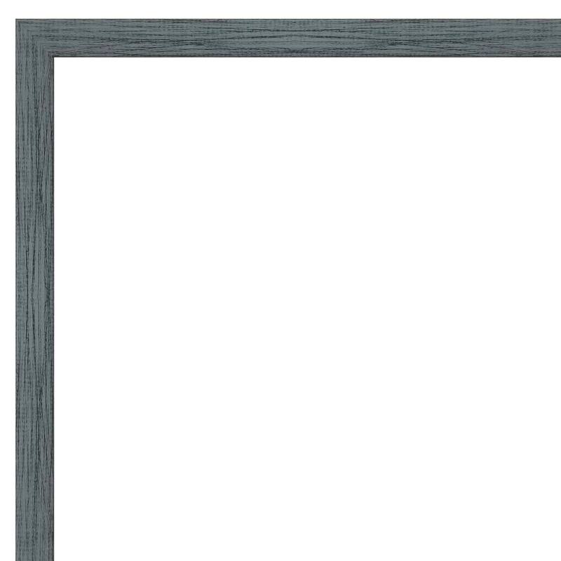 Amanti Art Dixie Blue Grey Rustic Narrow Framed Dry Erase Magnetic Board