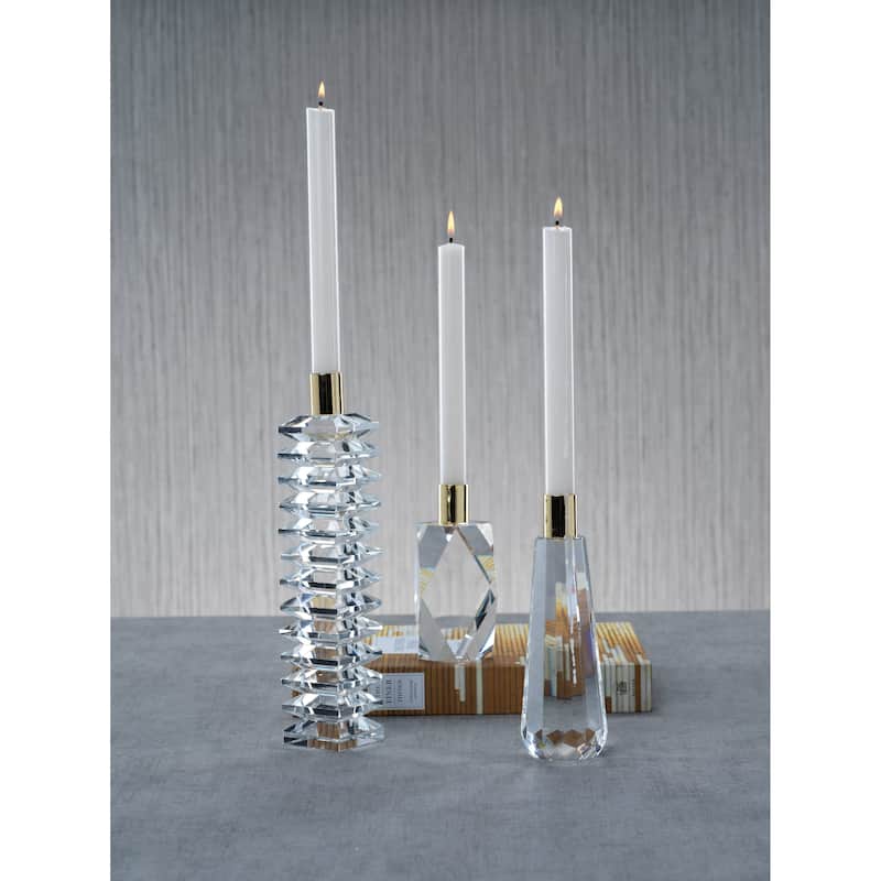 Florella Faceted Crystal Candle Holder