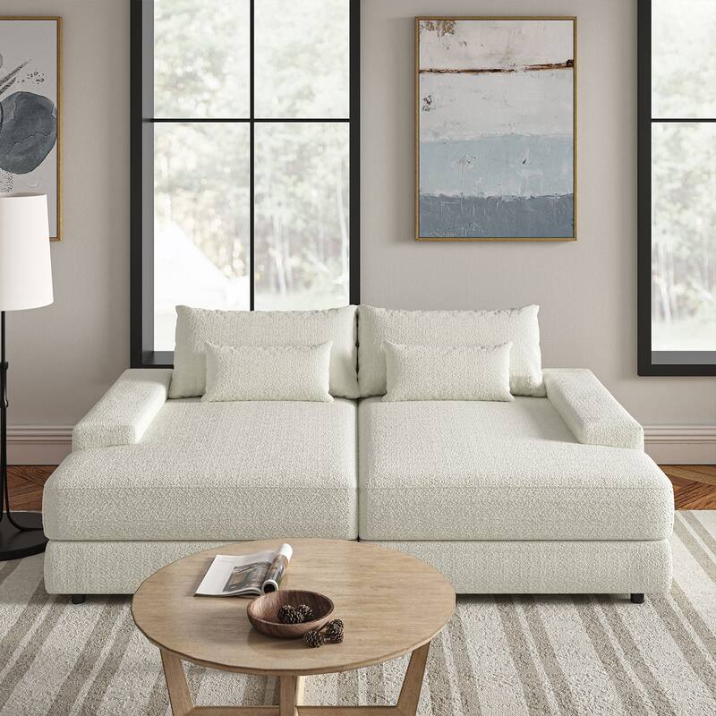 Conradus Modren Oversize 57" Deep Square Arm Sofa by HULALA HOME