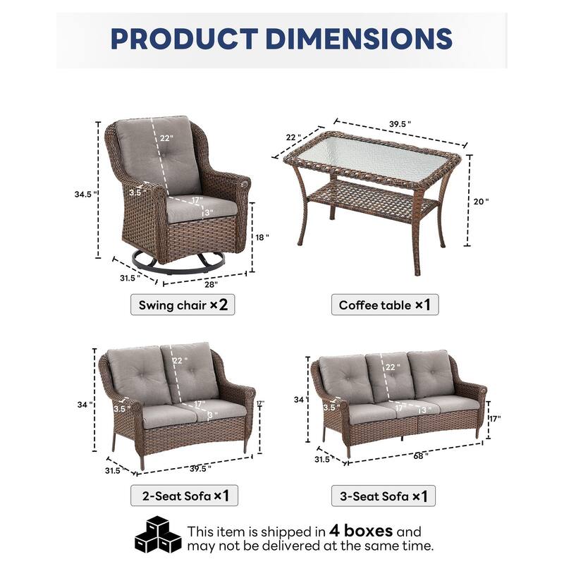 Outside Loveseat with Swivel Chiar and Sofa Set