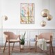 preview thumbnail 11 of 64, Bright Days, Pastel Bright Strokes Modern Gold Canvas Wall Art Print for Living Room