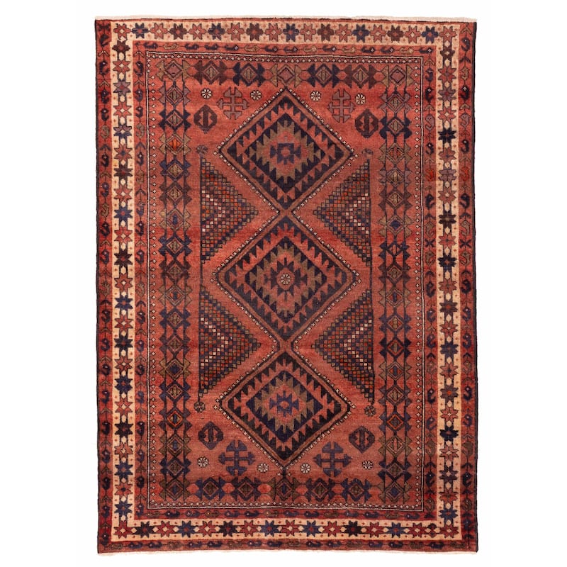 ECARPETGALLERY Hand-knotted Melis Vintage Copper Wool Rug - 5'7 x 7'10