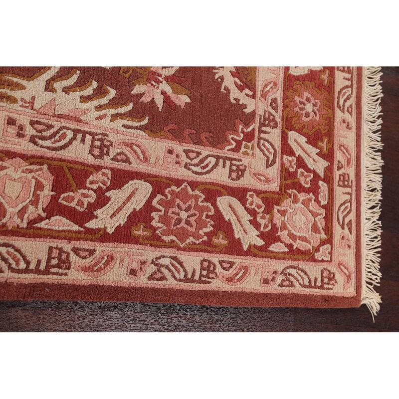 Nepalese Vegetable Dye Oriental Area Rug Hand-knotted Wool Carpet - 5'0" x 8'6"
