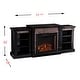 preview thumbnail 12 of 10, SEI Furniture Hay River Black Electric Fireplace with Bookcases