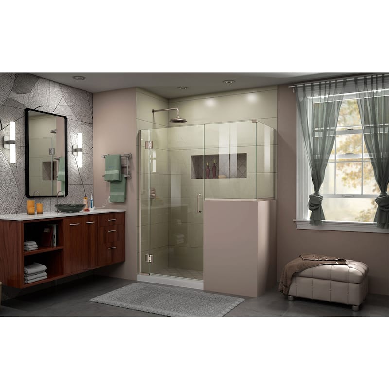 DreamLine Unidoor-X 60 in. W x 36 3/8 in. D x 72 in. H Frameless Hinged Shower Enclosure - 36.38" x 60"