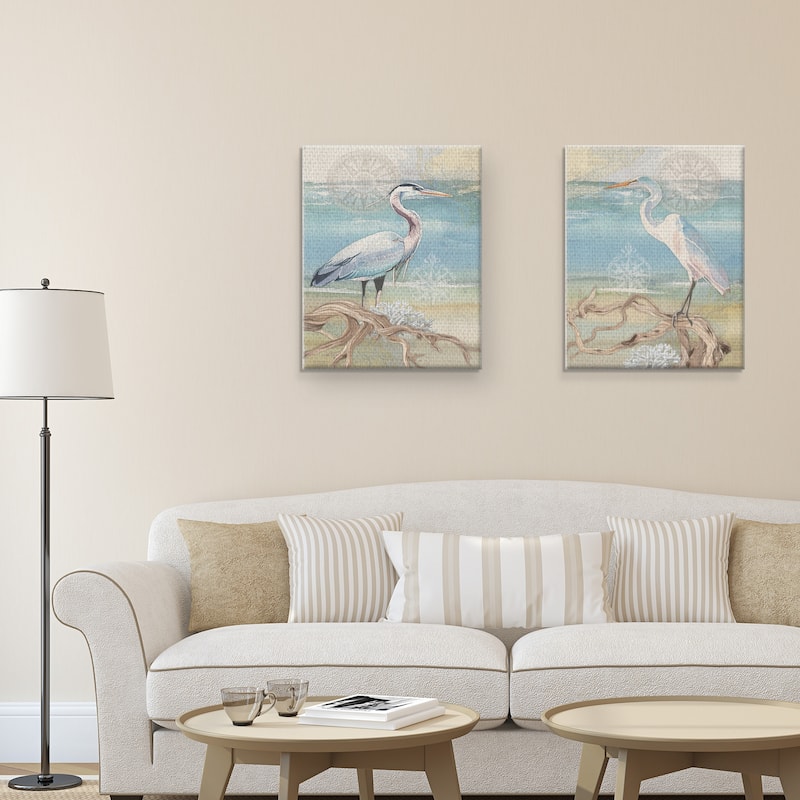 Egret, Heron by Lynnea Washburn Canvas Art Prints