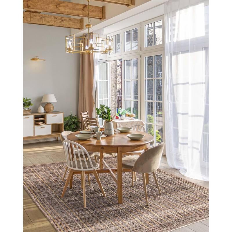 ECARPETGALLERY Hand-knotted Pak Finest Marrakesh Dark Brown Wool Rug - 8'10 x 12'1