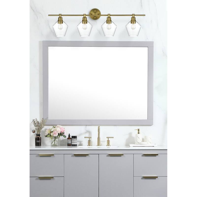Elegant Lighting Gene 4 Light 38" Wide Bathroom Vanity Light with