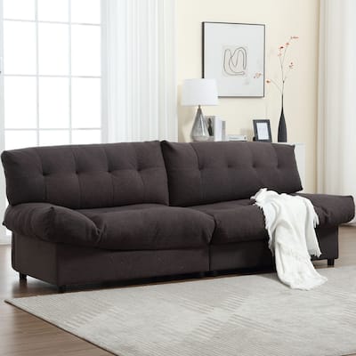 96.46'' Button-Tufted Fabric 2-Seater Sofa, Sturdy and Comfy Frame for Living Room