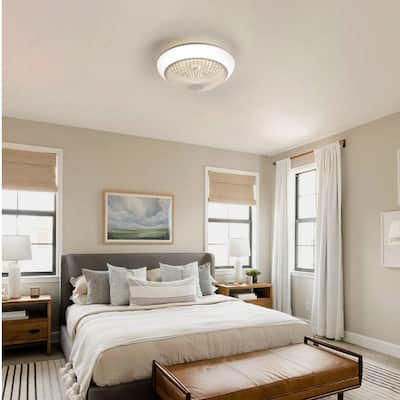 Modern Ceiling Fan Light with Dimmable Function and 6 Speed Adjustable, Silent Motor for Bedroom and Lounge Area