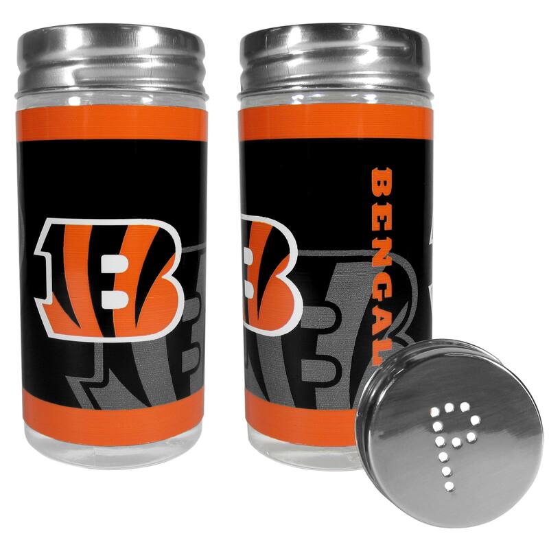 NFL Glass Salt & Pepper Shakers Cincinnati Bengals On Sale Bed Bath & Beyond 36141228