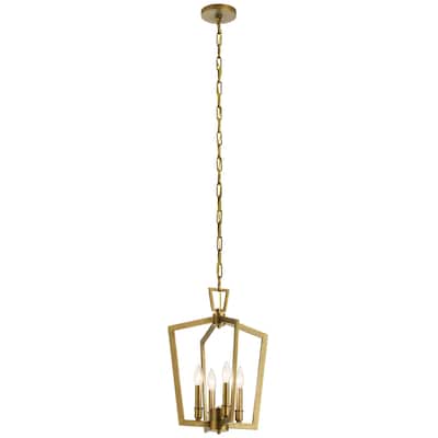 Kichler Abbotswell 19 inch 4 Light Pendant in Natural Brass