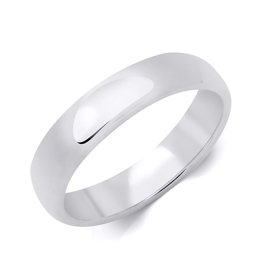 MayaMila 4.5mm Genuine 925 Sterling Silver Mens Anniversary Wedding Band Ring