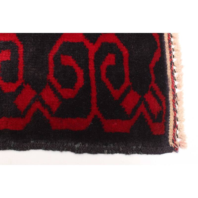 ECARPETGALLERY Hand-knotted Teimani Red Wool Rug - 2'9 x 5'1