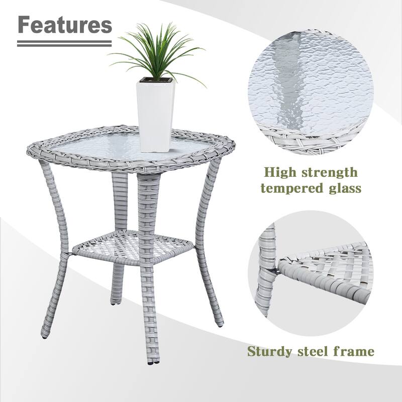Gymojoy Wicker Swivel Glider Chair with Water-Resistant Olefin Cushions