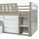 preview thumbnail 8 of 29, L-shaped Space-Saving Twin Loft and Twin Platform Bed