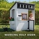 preview thumbnail 5 of 9, Backyard Discovery Caraway Cottage White Cedar Playhouse, Play Kitchen - 4'2" x 3'7"