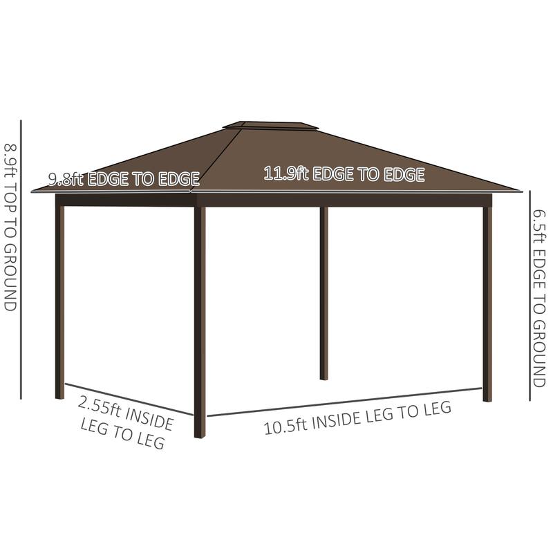 Outsunny Outdoor Hardtop Gazebo
