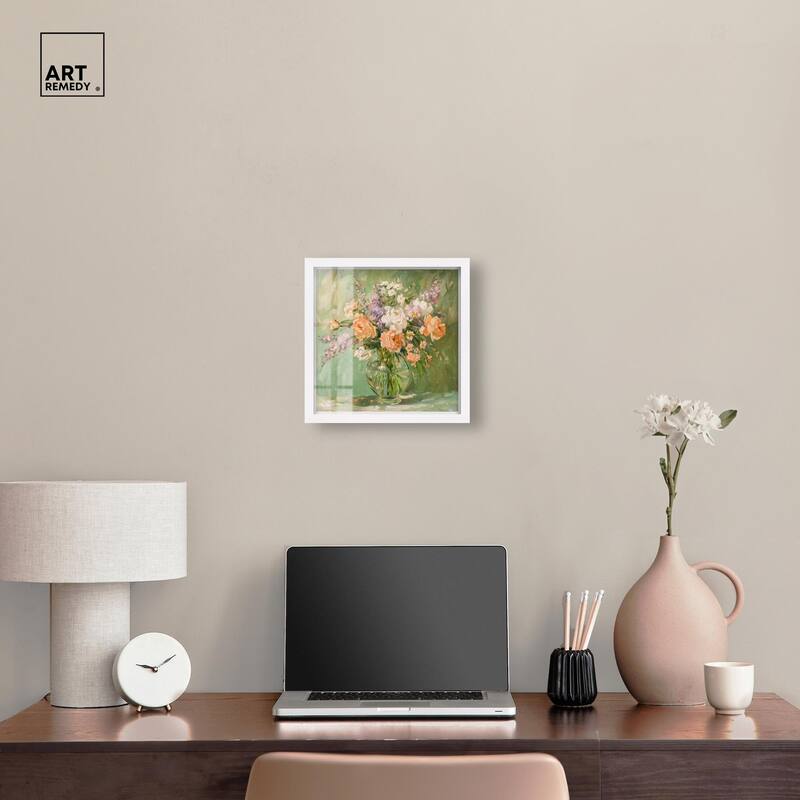 Vase and Greenery Shadowbox by Art Remedy