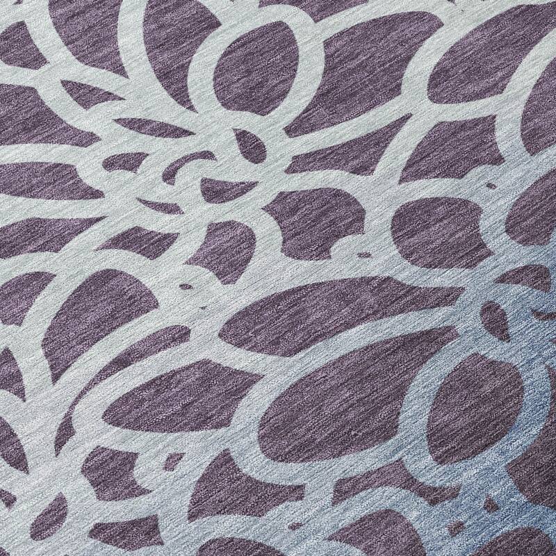 Machine Washable Indoor/ Outdoor Floral Craze Chantille Rug