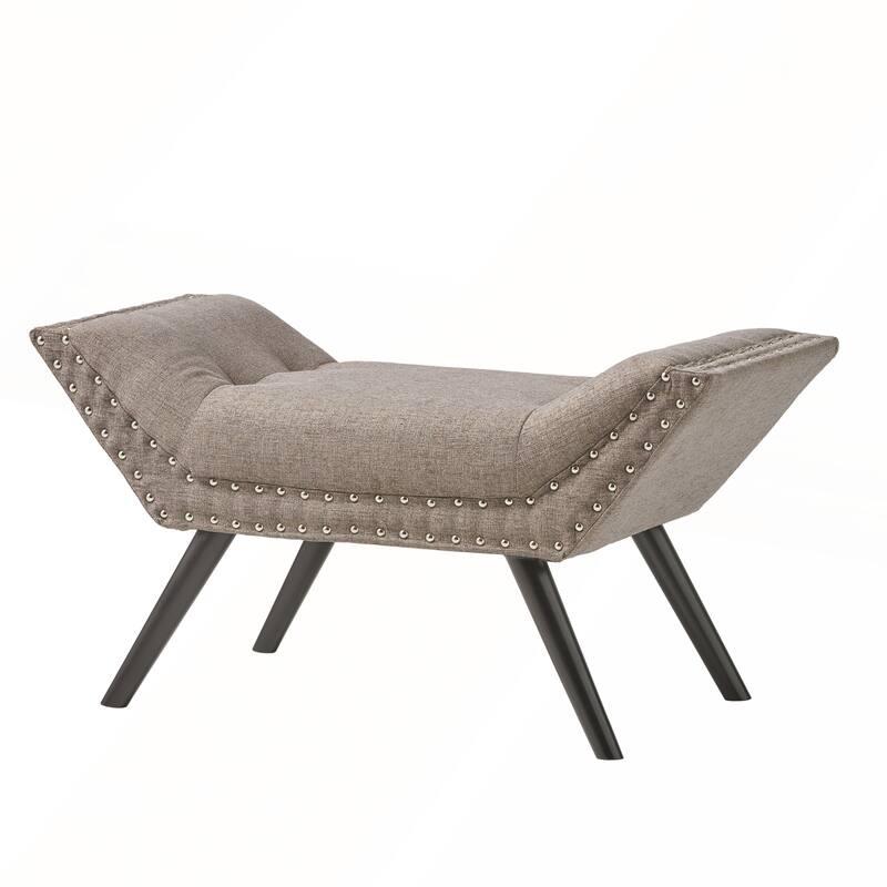 Accent Fabric Upholstered Ottoman for Bedroom or Living Room
