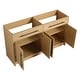 preview thumbnail 8 of 16, Beingnext 48"/60" Bathroom Vanity With Double Sink, Freestanding Bathroom Vanity With 4 Doors And 2 Adjustable Shelves
