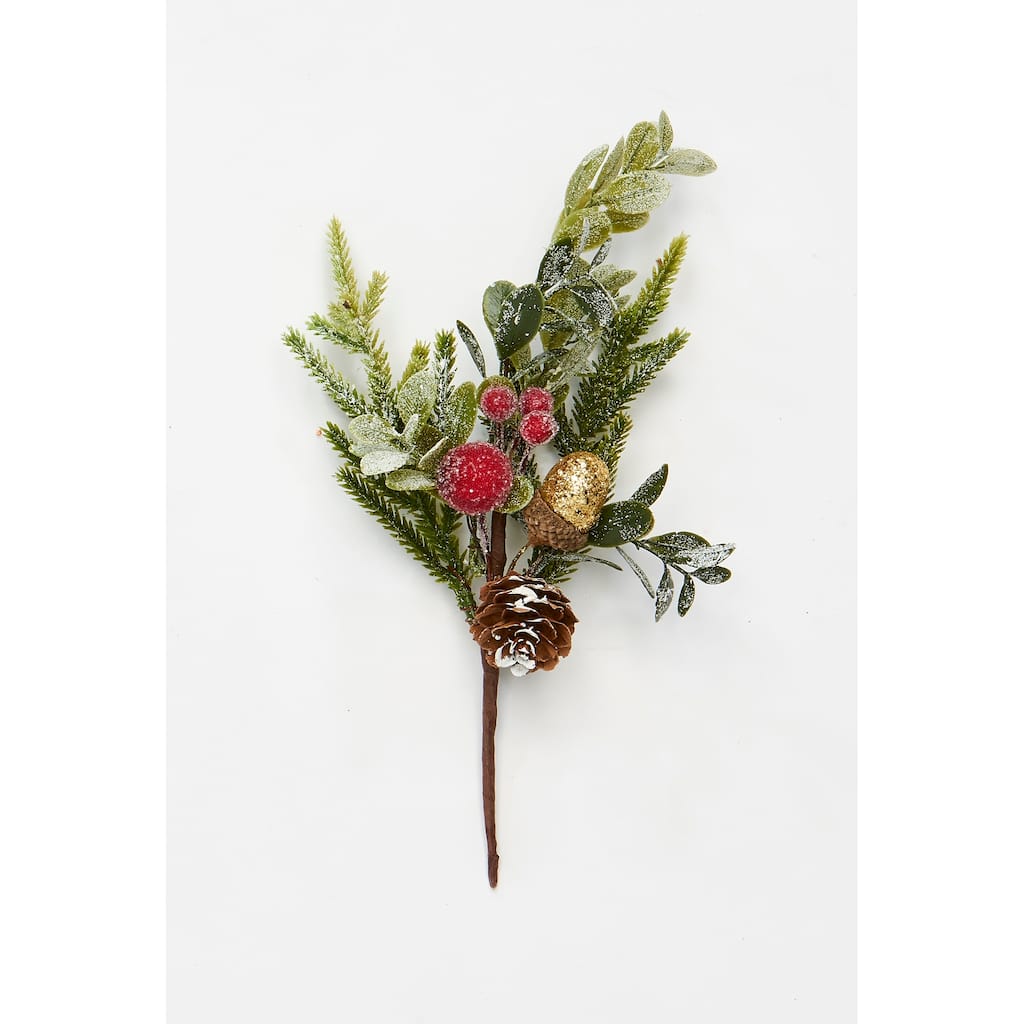 9" Leaves Cone Berry Pick, Set of 6