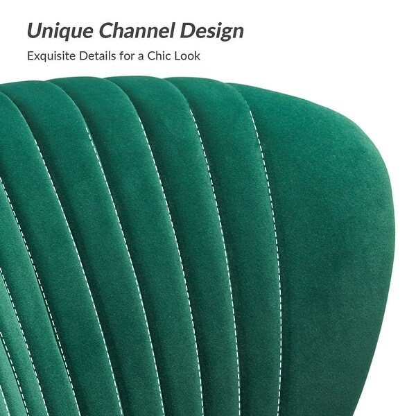 Monica Modern Velvet Curved Tufted Back Loveseat with Metal