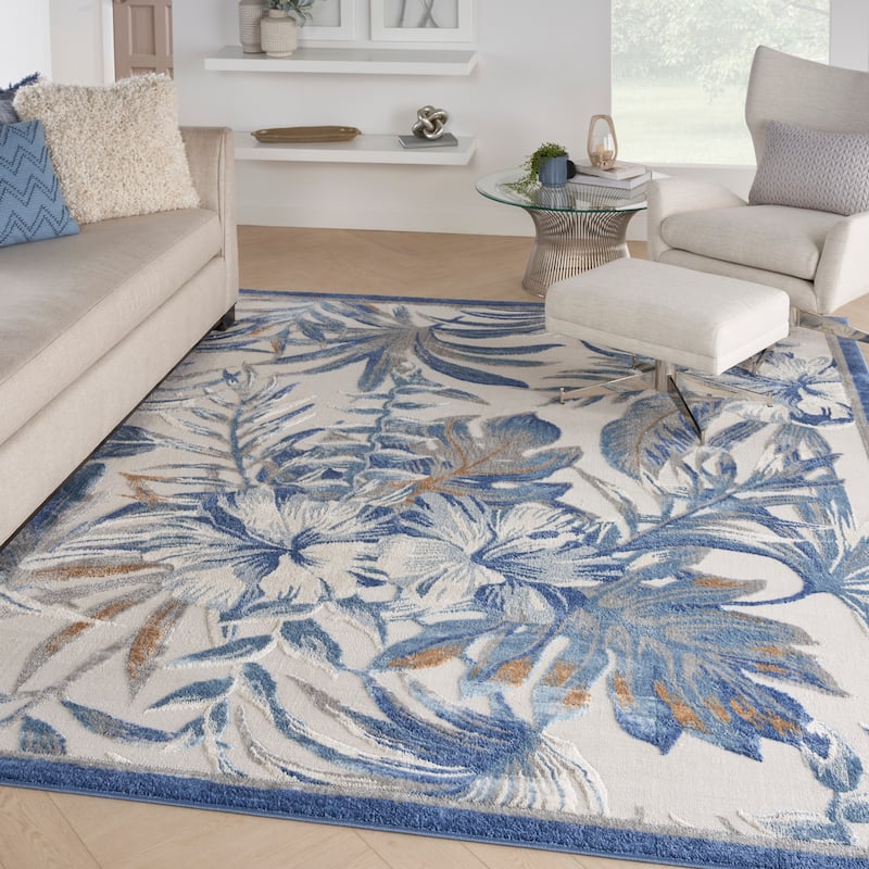 Nourison Seaside Tropical Modern Textured Indoor Rug