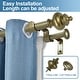 preview thumbnail 15 of 28, Modern Round Urn Adjustable Drapery Double Curtain Rod